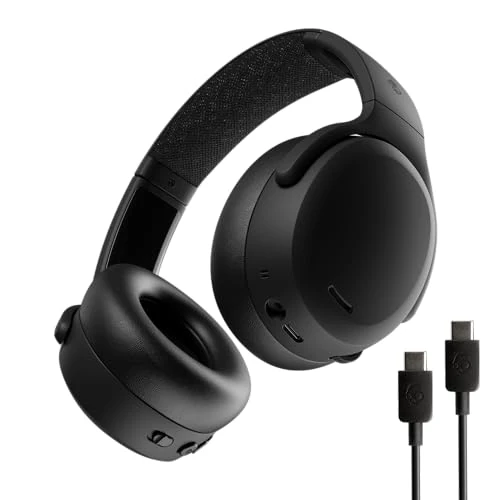 Offre limitee: Skullcandy Crusher ANC 2 Casque Supra-Auriculaire à Suppression de Bruit sans Fil avec Basses Sensorielles, Autonomie 50 h, Skull-IQ, Compatible Alexa, Microphone, Compatible Bluetooth - Noir de 229.99 EUR a 132.99 EUR (economie 42%)