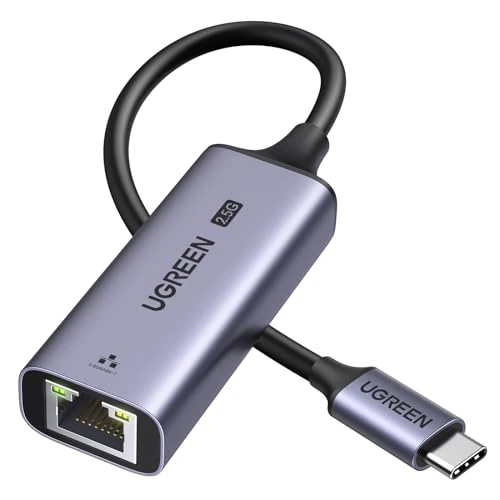 Limited offer: UGREEN USB C to Ethernet Adapter 2.5G, Ethernet Adapter for Laptop, Aluminum, Type C (Thunderbolt 4/3 Compatible) to RJ45 Network Internet, Compatible for NAS, MacBook Air/Pro, XPS, iPhone 17 Pro/Max from 29.87 EUR to 25.99 EUR (save 13%)