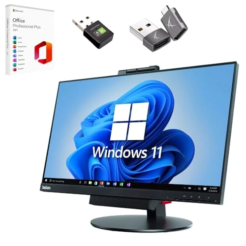 Offerta a tempo: Lenovo All In One ThinkCentre TIO24 Gen3 24″ | Intel Core i5 8500T | DP USBC | 16 GB | 512GB | 24″Pollici WebCam Windows 11 Pro Microsoft Office 2021 Professional Garanzia 36 mesi (Ricondizionato) - 0.00% da 519.00 € a 519.00 €