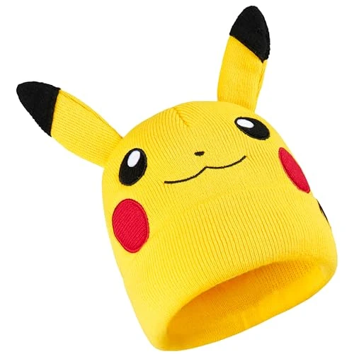Offerta a tempo: Pokémon Berretto Bambino 5-12 Anni Cappello Beanie, Pikachu Caldo Cappello Invernale per Scuola e Viaggi, Regalo Ragazzo (5-12 Anni, Giallo Pikachu) - 11% da 17.49 € a 15.49 €