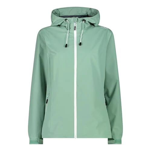 CMP Femme Indéchirable Pour Avec Capuche Fixe Veste De Pluie, Jade, D46 EU