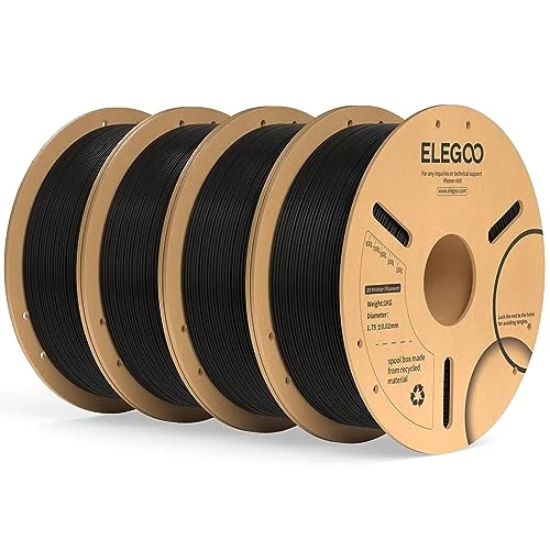 ELEGOO PLA Plus Filament 1.75mm Black 4KG