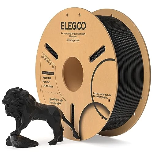 Oferta limitada: ELEGOO Filamento PLA 1.75 1KG Negro, Filamento para Impresora 3D, Precisión Dimensional +/- 0.02mm, Carrete Filamento 3D,para Mayoría Impresoras 3D de 14.99 EUR a 14.99 EUR (ahorro 0%)