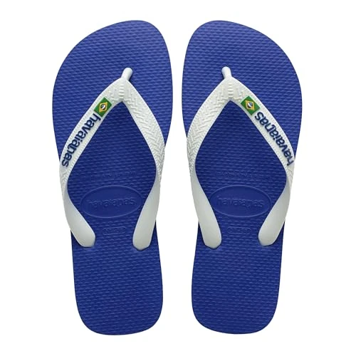 Havaianas - Top Brasil Logo, Chanclas Cómodas, Duraderas y Ligeras, Tiras Bicolores con Bandera de Brasil, con Suela Antideslizante, Adultos Unisex