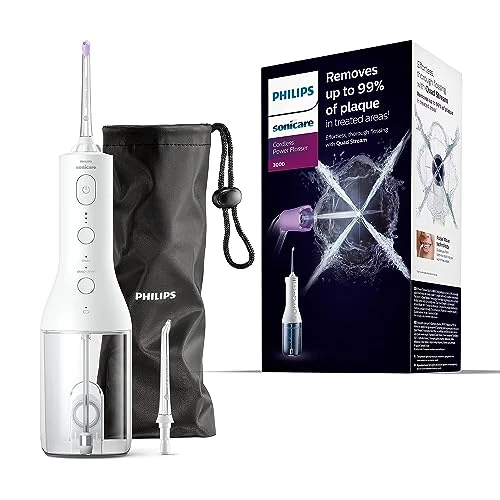 Offerta a tempo: Philips Sonicare Irrigatore Orale Power Flosser 3000 Cordless - Per Denti e Gengive - Bianco Modello HX3826/31, Sonicare 3000, Bianco - 32% da 119.99 € a 81.02 €