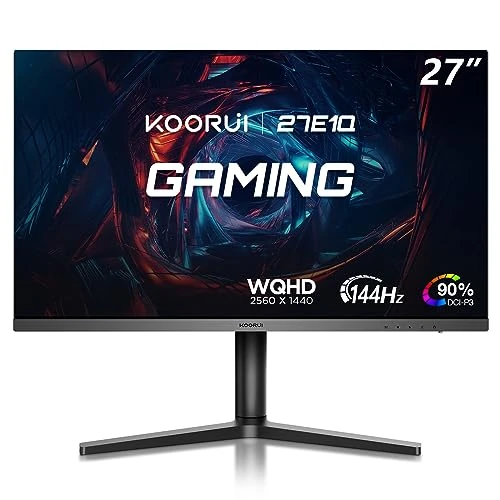 Tijdelijke aanbieding: KOORUI PC Gaming monitor 27 144 Hz, WQHD-resolutie (2560 x 1440), 1 MS, weergavepoort en 2 x HDMI, FreeSync compatibel, zwart van 199.99 € naar 199.99 € (0.00% korting)