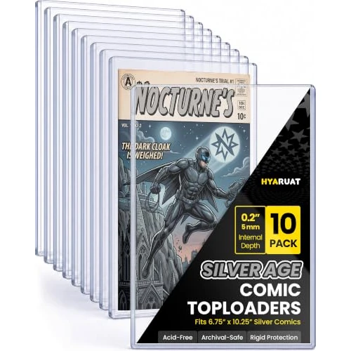 Offerta a tempo: HYARUAT Custodia rigida per fumetti con caricamento dall'alto, per fumetti dell'età dell'argento e attuali, confezione da 10 - 13% da 28.99 € a 25.34 €