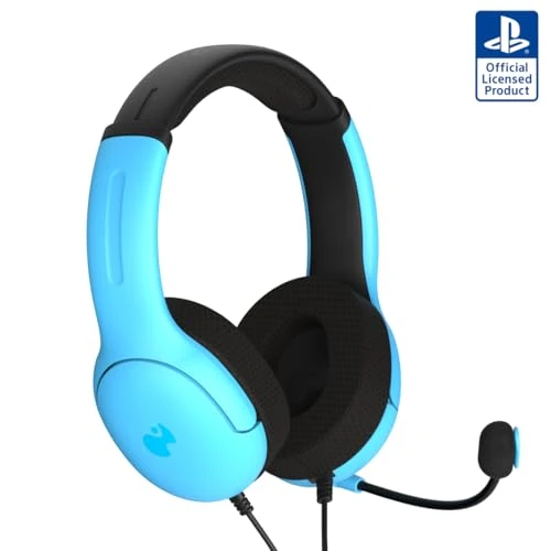 Limited offer: PDP AIRLITE Wired Stereo Gaming Headset, Officially Licensed by Sony PlayStation 5, PS5/PS4/PS3/PC, Lightweight Durable Headphones, 3.5mm Audio Jack, Noise-canceling Flip-to-Mute Mic, Neptune Blue from 24.95 EUR to 22.95 EUR (save 8%)