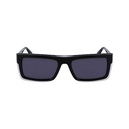 Offerta a tempo: Calvin Klein Jeans CKJ23657S 001 Black Crystal Sunglasses Unisex Acetato, Rectangle, 55 - 0.00% da 115.00 € a 115.00 €