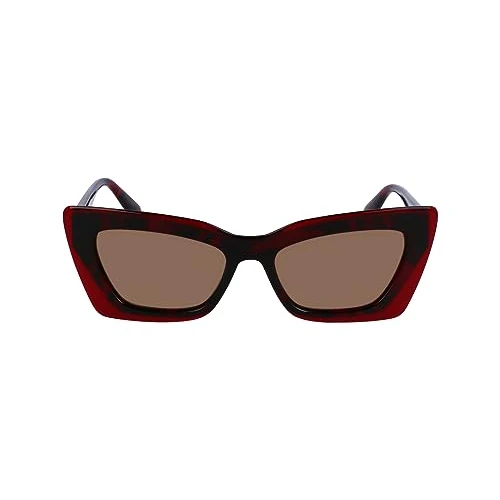 Offerta a tempo: Calvin Klein Jeans CKJ23656S 602 Havana Red Blue Sunglasses Woman Acetato, Cat Eye, 52 - 38% da 115.00 € a 71.80 €