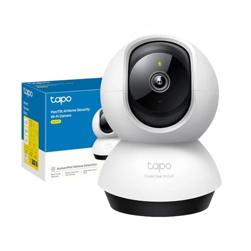 Offerta a tempo: Tapo C220 Telecamera Wi-Fi Interno 2K 4MP QHD, Videocamera Sorveglianza, 360º Horizontal, Panoramica e iInclinazione, Visione Notturna, MicroSD fino a 512GB, Alexa, Google Assistant - 40% da 49.99 € a 29.99 €
