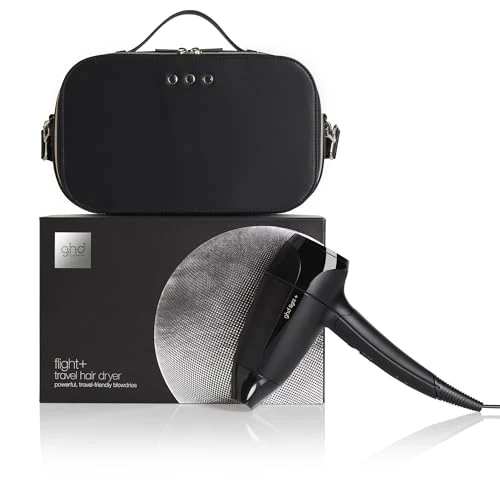 Limitiertes Angebot: ghd flight+ Reisehaartrockner: Kleiner & klappbarer Föhn ideal zum Reisen, leichtgewichtig, leistungsstark, inkl. Reisetasche, Dual-Spannung (120V & 240V), für alle Haartypen von 99.00 EUR auf 64.95 EUR (Spare 34%)