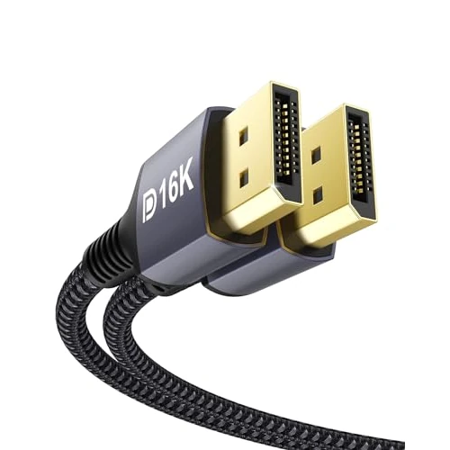 Offerta a tempo: Stouchi Cavo DisplayPort 2.1 4M DP2.1/2.0 [16K@60Hz,10K@60Hz, 8K@120Hz,4K@240Hz 165Hz 144Hz] Supporta 80Gbps HDR DSC1.2a FreeSync G-Sync Display Port 2.1 Cavo per gaming Monitor - 33% da 21.99 € a 14.72 €