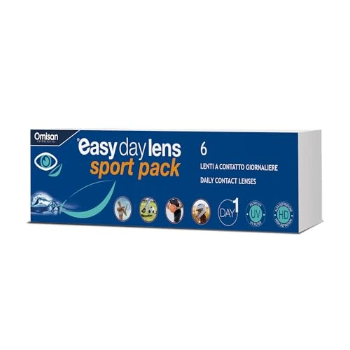 Offerta a tempo: Easy Day Lens Sport Pack, 6 Lenti A Contatto monouso Giornaliere per la correzione della miopia -1,50 - 15% da 4.80 € a 4.09 €