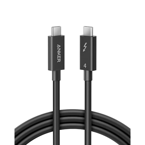 Anker Cable Certificado Thunderbolt 4, 100W Cable de USB-C a USB-C, Compatible con 8K y Transferencia de Datos a 40 Gb/s, para iPhone 16/15, MacBook, iPad, Samsung Galaxy S23 y más (2m)