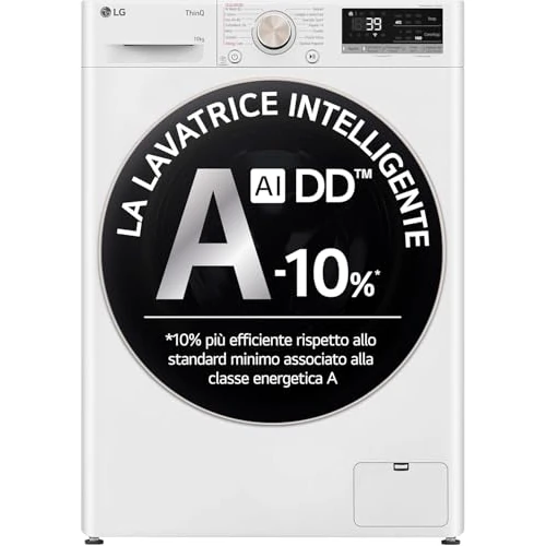 Oferta limitada: LG AI DD F4R7010TSWG lavadora 10 kg, carga frontal, serie R7, lavadora clase A -10%, 1400 revoluciones, TurboWash 360, vapor en 7 programas, wifi, independiente, blanco de 573.87 EUR a 573.87 EUR (ahorro 0%)