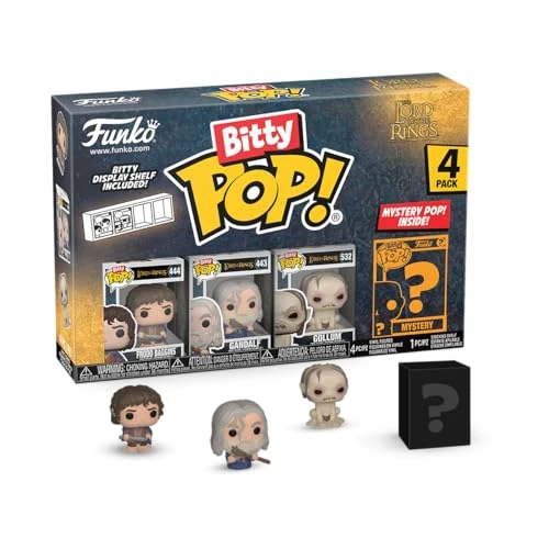 Oferta limitada: Funko Bitty Pop! 4 Pack: The Lord of The Rings - Frodo Baggins, Gandalf, Gollum, Mystery Mini Figure - Styles May Vary - 0,9 Pulgadas (2,2 cm) Coleccionable - Estante de exhibición apilable Incluido de 13.00 € a 13.00 € (ahorro 0.00%)