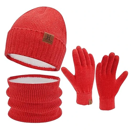 Oferta limitada: ZASFOU Gorro de Invierno, Bufanda y Guantes Térmicos de Chenilla Con Pantalla Táctil Para Mujer y Hombre - Regalo de 28.42 EUR a 28.42 EUR (ahorro 0%)