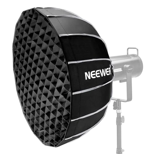Zeitlich begrenztes Angebot: NEEWER 25,6"/65cm Softbox Parabolic Sechseck, schnell aufstellbar mit Bowens Mount, Metall Beauty Dish/Diffusoren/Gitter/Tasche für CB200B CB60 MS60B MS60C Kompatibel mit Aputure Godox, NS65U von 81.99 € auf 81.99 € (0.00% Rab
