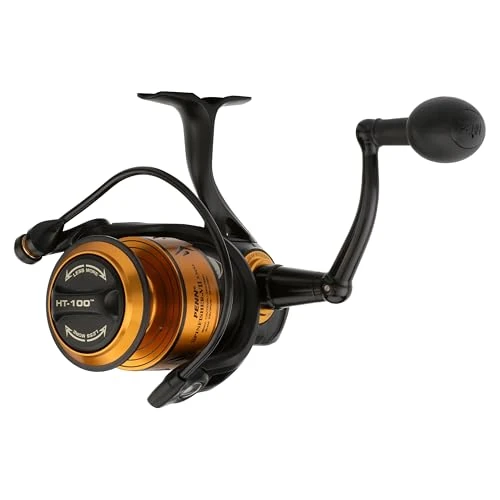 PENN Spinfisher VII Spinning Reel, Fishing Reel, Sea Fishing Reel With IPX5 Sealing That Protects Against Saltwater Ingression, Caters for different Species, Unisex, Black Gold, 3500