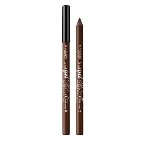 Zeitlich begrenztes Angebot: Deborah Milano Kajal 2-in-1 Eyeliner und wasserfester Eyeliner, 02 Brown, langanhaltend, wasserfest, ultra-pigmentiert und cremig, verleiht einen intensiven und definierten Blick, 1,21 g von 11.03 € auf 11.03 € (0.00% Rabatt)