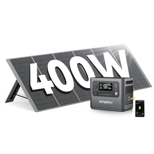 Offerta a tempo: AFERIY Generatore solare da 2400 W con pannello da 400 W, 2048 Wh (picco da 4800 W), batteria LiFePO4, 220 V-240 V, pieghevole con USB, IP65, per campeggio, viaggi, interruzioni - 0.00% da 1199.00 € a 1199.00 €