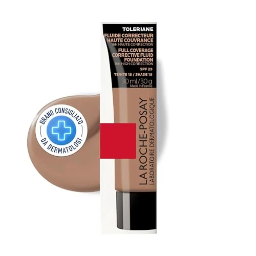 Oferta limitowana: La Roche-Posay Toleriane płynny podkład do skóry wrażliwej, wysokie pokrycie niedoskonałości, plam i blizn, korektor, z neurosenyną, odcień 15, 30 ml z 125.93 zł na 125.93 zł (oszczędź 0.00%)