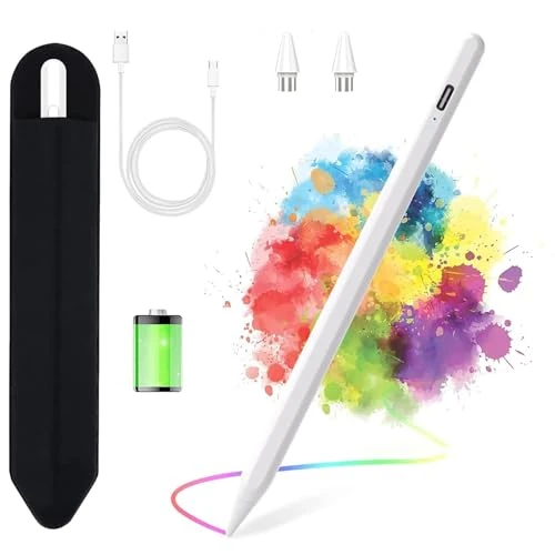 Tabletpen voor Android, Styluspen Compatibel met Samsung/Huawei/Lenovo/XiaoMi/Vivo Tablet, Verbeterde Precisie en Handpalmverkleining (wit)