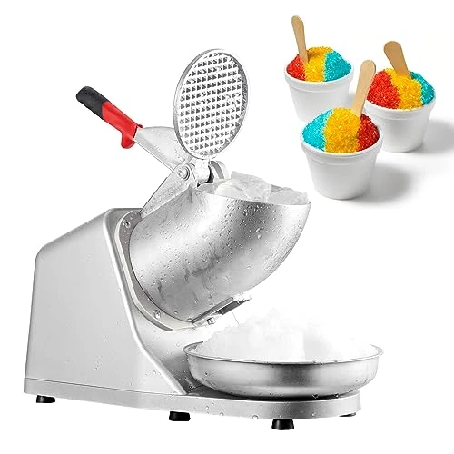 Offerta a tempo: LEEVOT Tritaghiaccio Elettrico a Doppia Lama 380 W Macchina per Cono di Neve 2200 Giri/min Macchina per Ghiaccio tritato Commerciale Domestica 85 kg/H in Acciaio Inossidabile per ristoranti, Bar - 0.00% da 77.77 € a 77.77 €