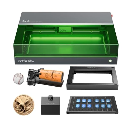 Offerta a tempo: xTool S1 20W Incisore Laser Kit Tutto in Uno, con RA2 Rotante, Aisst Aria Intelligente, e Pannello a Nido d'Ape, Fuoco Automatico, Protezione Antifumo, 498 * 330 mm - 27% da 1999.99 € a 1457.00 €