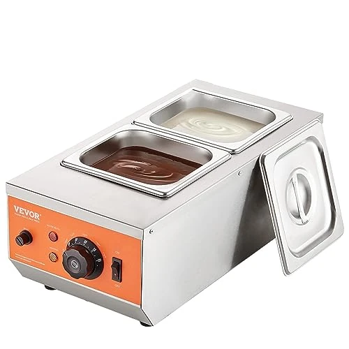 Offerta a tempo: VEVOR Macchina per Fusione di Cioccolato in Acciaio Inox Doppia Vasca da 1,5 L, Pentola Elettrica di Fusione del Cioccolato 800W Uso Commerciale per Hotel Albergo, Bagnomaria per Cioccolato 30℃ - 85℃ - 10% da 80.90 € a 72.90 €
