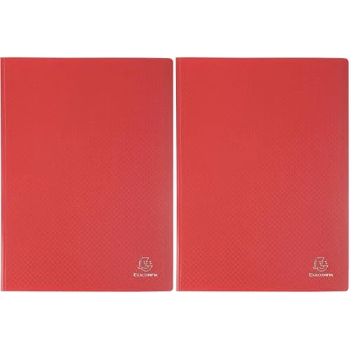 Offerta a tempo: Exacompta 8835E Portalistini Opak in polipropilene opaco con buste interne lisce ad alta trasparenza, 30 buste e 60 facciate. Formato A4 Colore della copertina Rosso (Confezione da 2) - 50% da 14.28 € a 7.14 €
