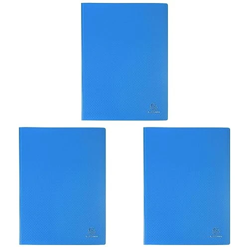 Offerta a tempo: Exacompta 8822E Portalistini Opak in polipropilene opaco con buste interne lisce ad alta trasparenza, 20 buste e 40 facciate. Formato A4 Colore della copertina Blu chiaro (Confezione da 3) - 50% da 15.87 € a 7.98 €