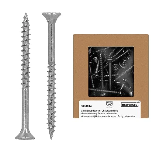 Offerta a tempo: HELPMATE - Viti universali a testa svasata 4,0 x 50 in acciaio inox A2 antiruggine – 200 viti per legno con attacco a T e filettatura parziale – Viti per truciolato per interni ed esterni - 0.00% da 28.47 € a 28.47 €