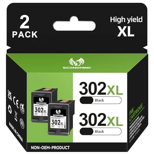 Oferta limitada: Economink 302XL Negro Remanufacturado para Cartuchos HP302, 302 XL Negro para DeskJet 3639 2130 3636 3630 OfficeJet 3833 3831 5230 3830 Envy 4524 4525 4520 4521 4527（2-Pack） de 29.98 EUR a 28.48 EUR (ahorro 5%)