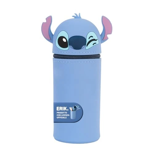 Offerta a tempo: Grupo Erik Astuccio Stitch 3D - Astuccio Piccolo Portapennne da Scrivania in Silicone per la Scuola 2 en 1 | Lilo e Stitch Gadget Bambina, Cancelleria Regali Divertenti 7x18 cm — 19% da 15,95 € a 12,99 €