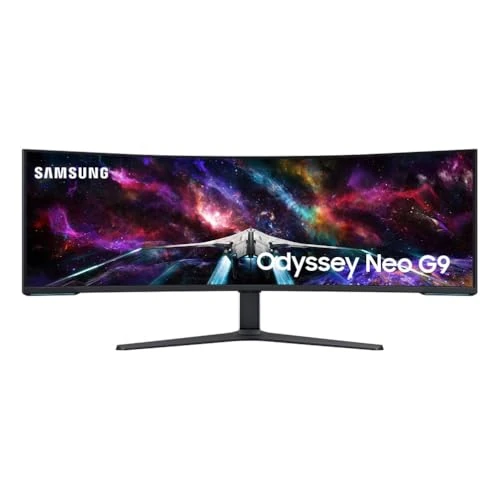 Offerta a tempo: Samsung Monitor Gaming Odyssey Neo G9 (S57CG952), Curvo (1000R), 57'', 7680x2160 (Dual UHD), 32:9, Mini LED, HDR1000, VA, 240 Hz, 1 ms (GtG), FreeSync Premium Pro, HDMI, USB, Display Port 2.1 - 31% da 2499.00 € a 1719.00 €