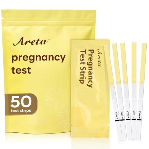 Offerta a tempo: Areta 50 x Test di Gravidanza Precoce: Ultra Sensibile Test Gravidanza 10mIU/ml - Pregnancy Test Altamente Accurato per il Rilevamento Precoce della Gravidanza, 50 HCG Test - 38% da 15.99 € a 9.99 €