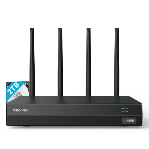 Offerta a tempo: Reolink 4K 12CH NVR, Dual-band Wi-Fi 6, HDD 2TB Integrato, RLN12W - 15% da 309.99 € a 263.49 €