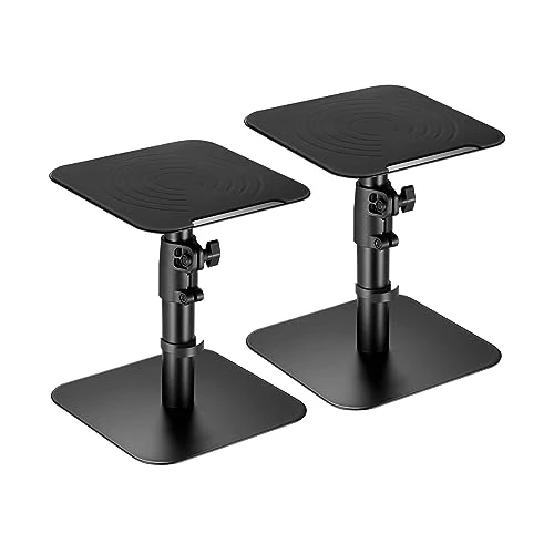 Offerta a tempo: RICOO Supporto per Altoparlanti LH069-T Universale da Terra, Ideale per PC, Home Cinema, Surround, Dolby e Studio, Neigbar +/-15°, Supporti per casse acustiche da pavimento, Set da 2, Nero - 20% da 63.06 € a 50.53 €