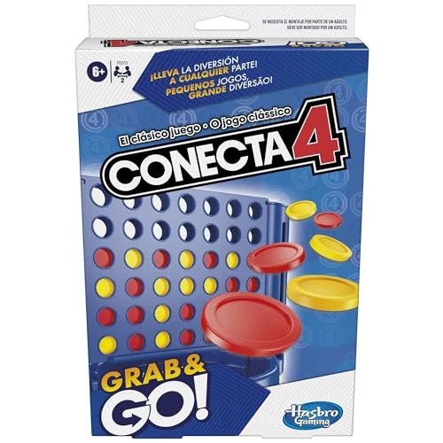 Oferta limitada: Hasbro Gaming Conecta 4 Grab and Go - Juego Portátil para 2 Jugadores - Juego Clásico Infantil para Viajes, Juegos en Familia y con Amigos, de 9.99 € a 8.95 € (ahorro 10%)