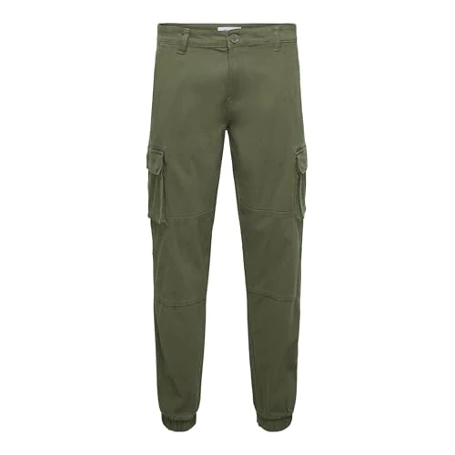 Offerta a tempo: Only & Sons Pantaloni Cargo Uomo, Notte d'oliva, 34W x 36L - 42% da 39.99 € a 23.00 €
