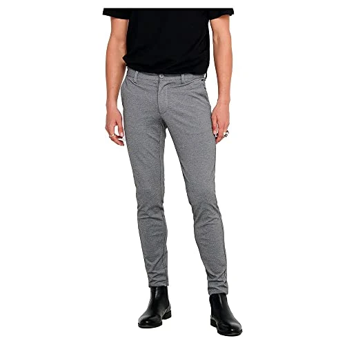 Offerta a tempo: ONLY & SONS Herren Onsmark Slim Gw 0209 Pant Noos Medium Grey Melange 36W/36L - 55% da 39.99 € a 17.99 €