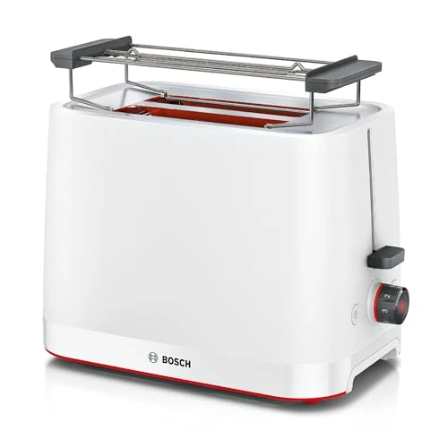 Bosch MyMoment TAT3M121 Compact Toaster with Removable Foldable Bakery Warmer with Defrost Function, Automatic Shut-off, Lift Function, Bread Centering, Ideal for 2