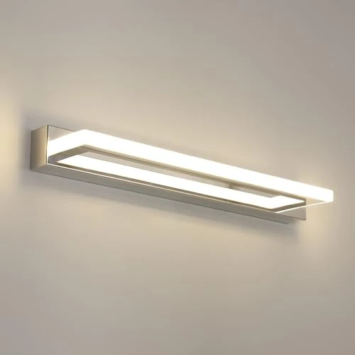 Offre limitée : Toolight Lampe Miroir LED 9W 4500K Argent 42cm Salle de Bains | Applique Murale Moderne Aluminium, 800LM, pour Armoire et Meuble, Éclairage Neutre de 28.79 € à 27.35 € (5% de remise)