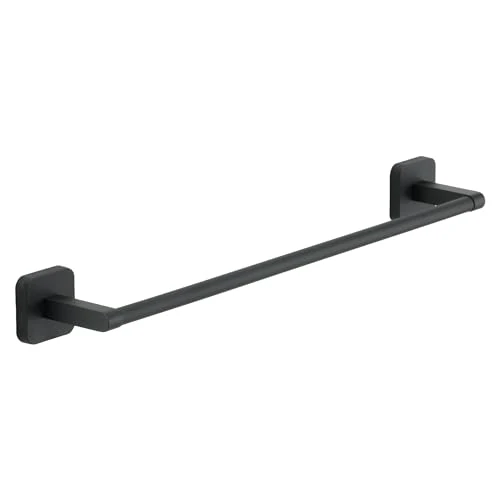 Offerta a tempo: GEDY | Porta Asciugamani Bagno Tonga in Acciaio Inox e Cromall, Appendi Asciugamani Fissabile con Viti Incluse o Biadesivo, Peso Massimo Supportato 7 kg, Nero Matt, 45x6,9x4,7cm - 0.00% da 38.06 € a 38.06 €