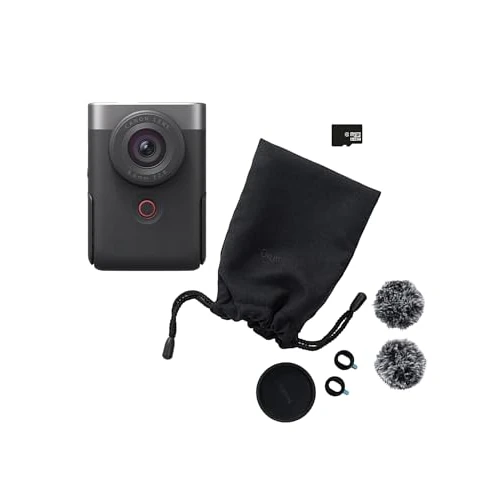 Offre limitée : Canon PowerShot V10 Vlogging Starter Kit – Conçu pour Les Vloggers d’entrée de Gamme, cet Appareil Photo vlogging 4K Tout-en-Un Qui se Glisse Facilement dans la Poche, Argent - Exclusif Amazon de 432.22 € à 309.00 € (29% de remise)