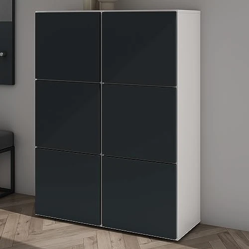 Offre limitée : Mai & Mai Armoire à Chaussures Commode à Chaussures Entrée avec 3 Compartiments Meuble de Rangement Chaussure Blanc Mat 45x36x120 cm ACH2 de 309.99 EUR à 294.49 EUR (remise 5%)