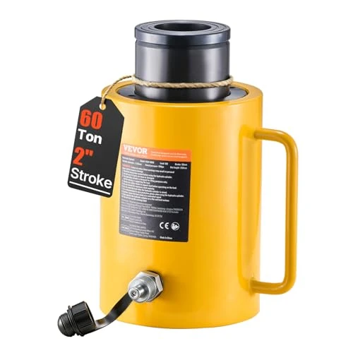 Zeitlich begrenztes Angebot: VEVOR Hydraulischer Zylinderheber 60 t mit 50 mm Hub Hydraulikzylinder für Karosserie- und Rahmenwerkstätten, kompakter Zylinderheber für Enge Arbeitsbereiche, mit Schnellkupplung und Staubschutz von 234.90 € auf 193.90 € (17%