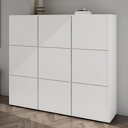 Oferta limitada: Mai & Mai Zapatero cómoda con 9 armarios 18 estantes Ancho: 135x36x120 cm Mueble Zapatero en Blanco Mate zapatero02 de 159.95 € a 159.95 € (ahorro 0.0%)